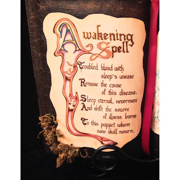 AWAKENING Spell ACCELERATE TIME Spell Book Halloween Spooky Witch Spell Decor - Picture 4 of 9